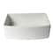 Alfi Brand White Smooth Curved Apron 30" x 20" Single Bowl Fireclay Farm Sink with Grid ABFC3020-W - alternate 10